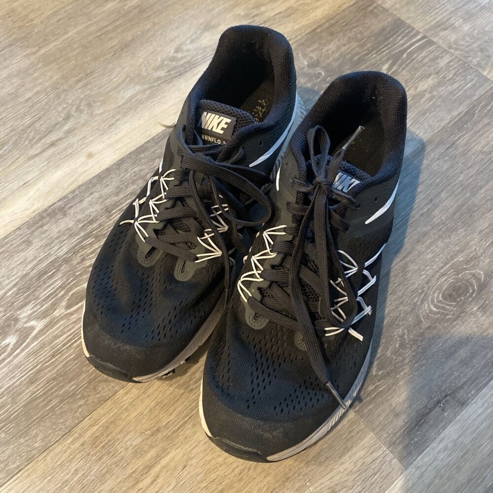 Nike Zoom Winflo 3 Running Shoe Men 11.5 Black White Sneakers Trainers 831561001